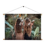 Textielposter Twee Mooie Dames In de Jungle Rechthoek Horizontaal Template TP 50 70 Horizontaal Mensen 43 1