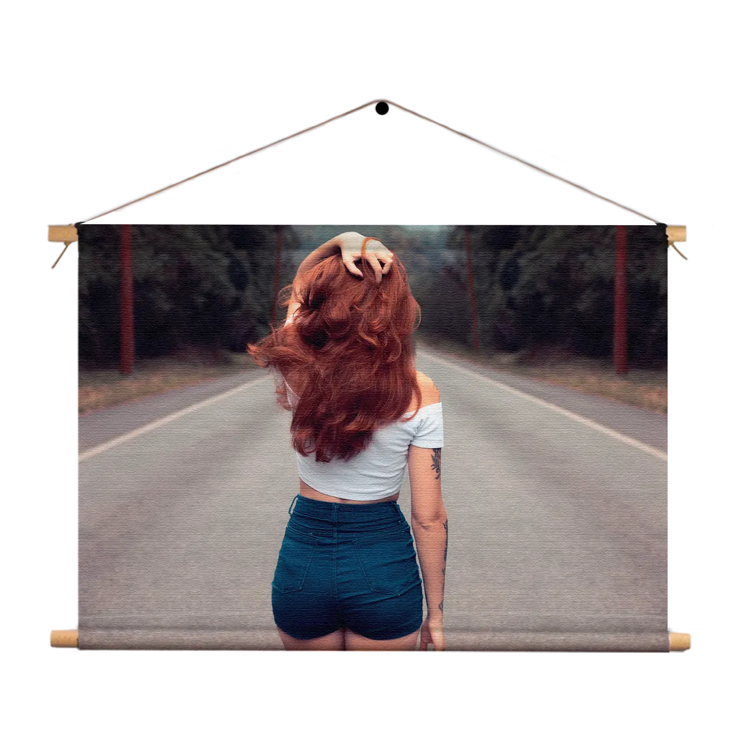 Textielposter Walk Away Rechthoek Horizontaal Template TP 50 70 Horizontaal Mensen 7 1