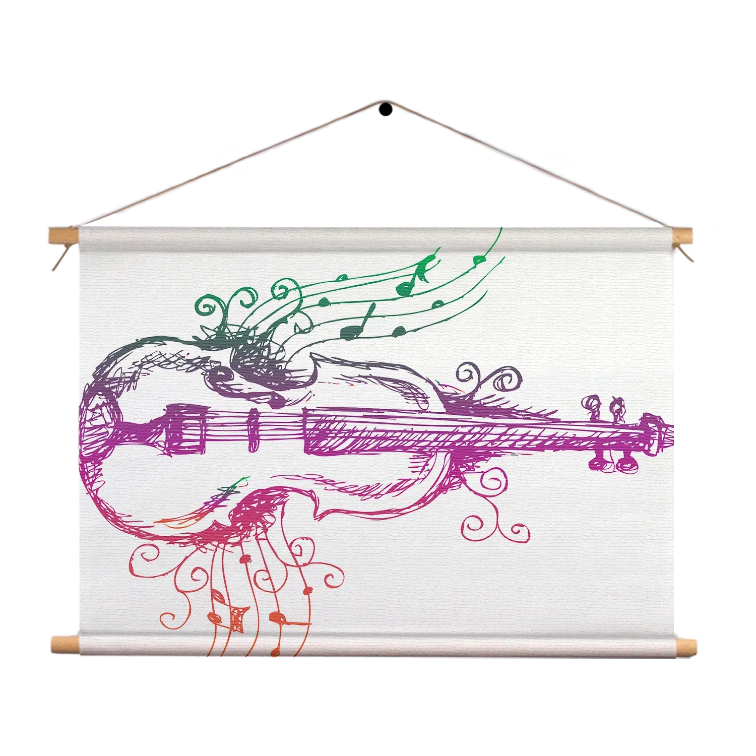 Textielposter Viool Rechthoek Horizontaal Template TP 50 70 Horizontaal Muziek 19 1