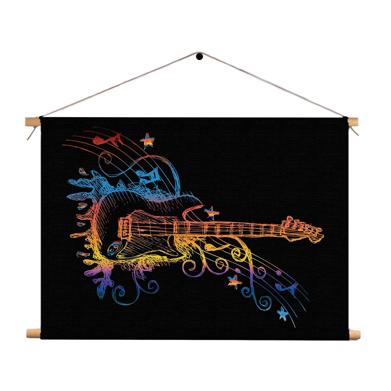Textielposter Rock Gitaar Rechthoek Horizontaal Template TP 50 70 Horizontaal Muziek 21 1