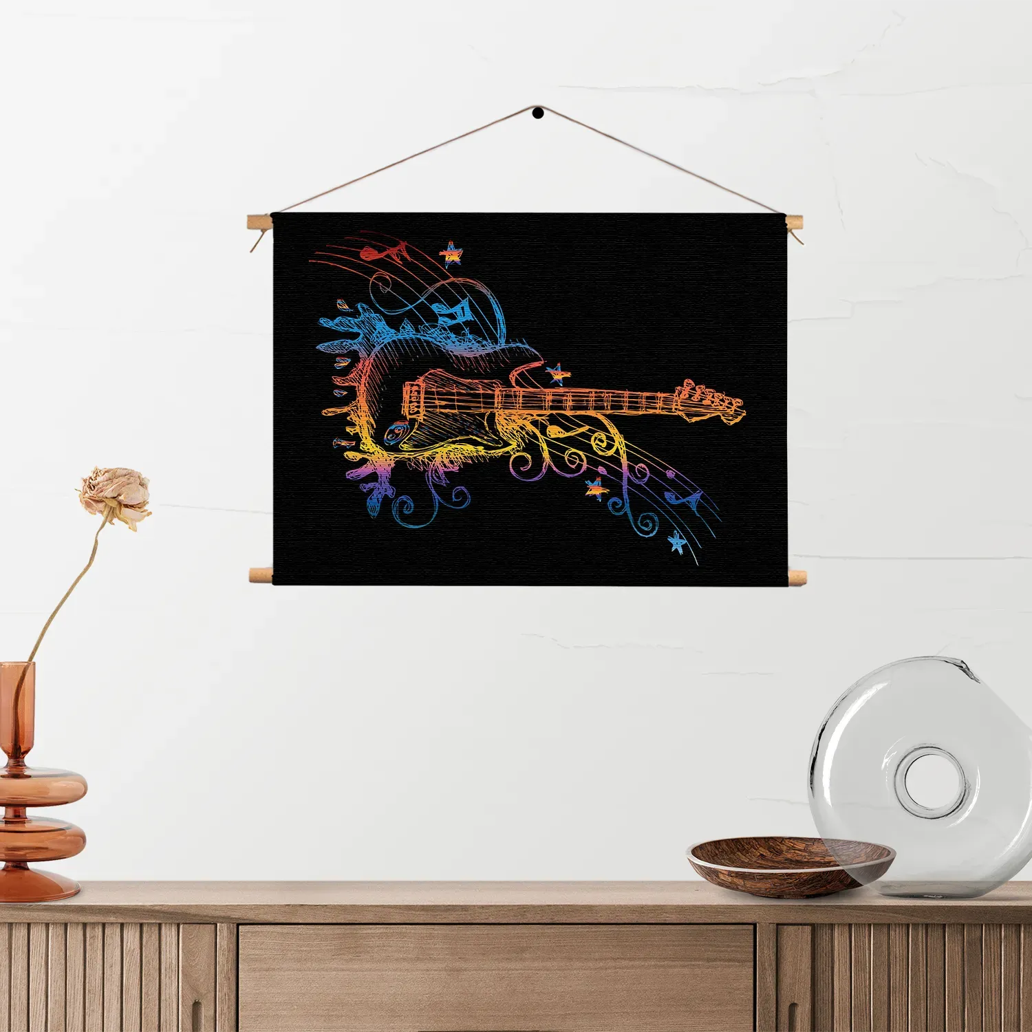 Textielposter Rock Gitaar Rechthoek Horizontaal Template TP 50 70 Horizontaal Muziek 21 2