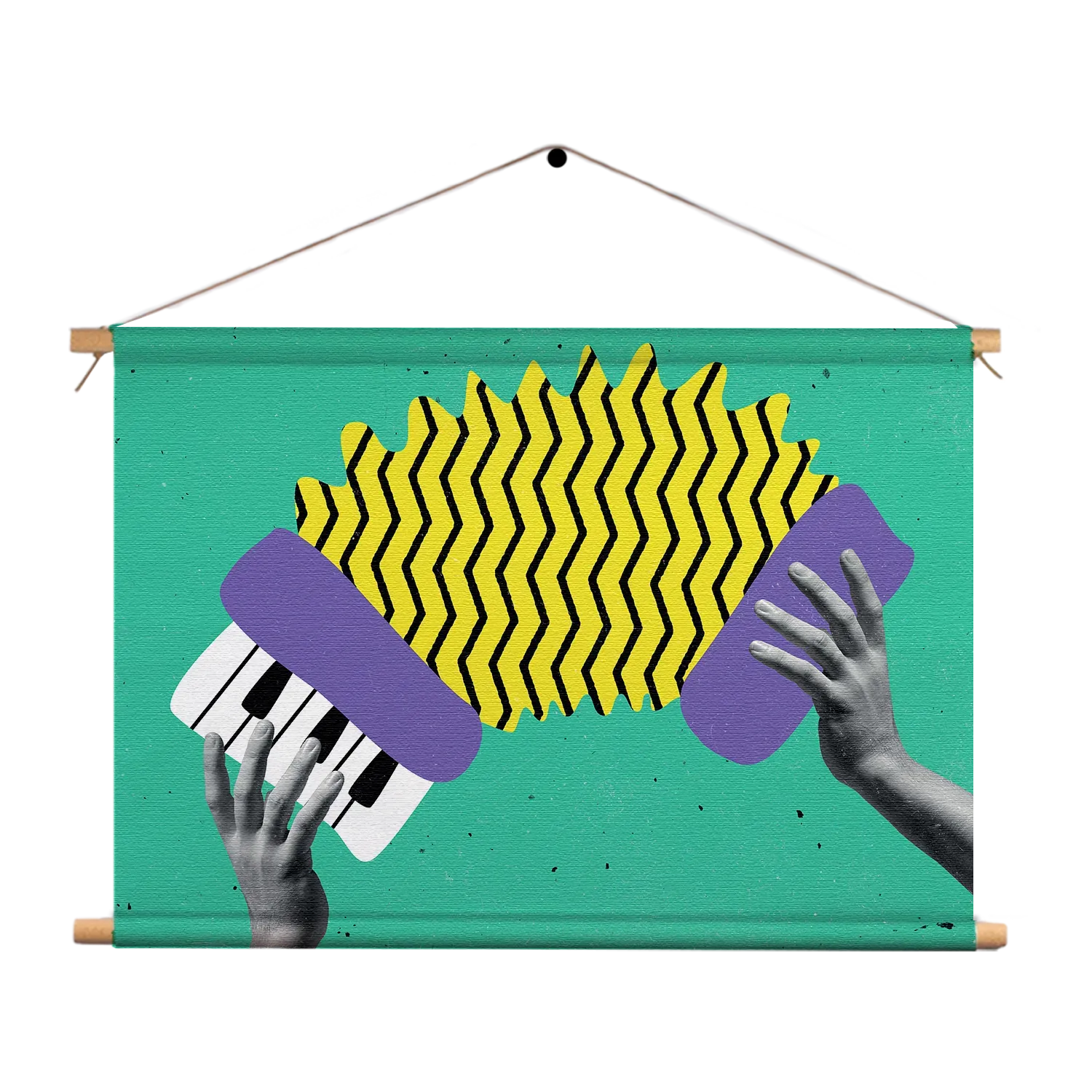 Textielposter Accordeon Rechthoek Horizontaal Template TP 50 70 Horizontaal Muziek 7 1