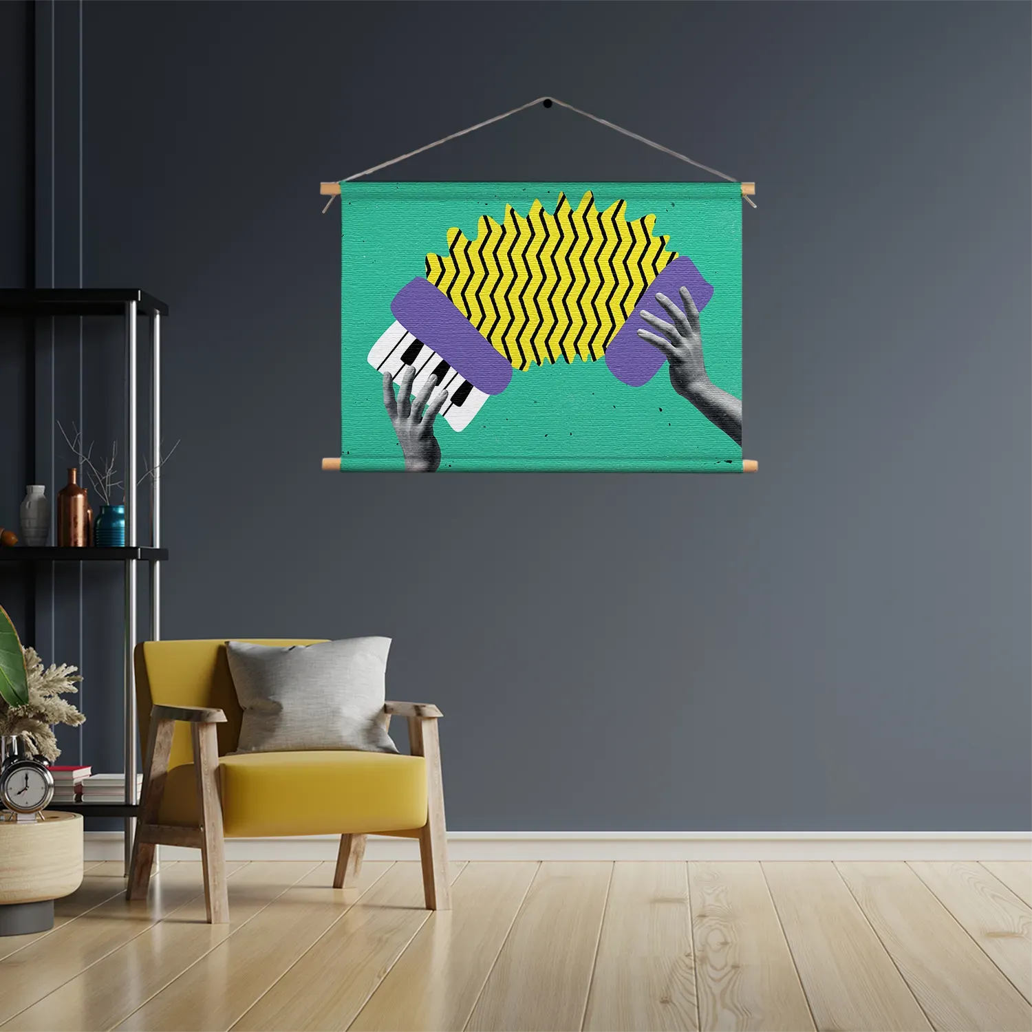 Textielposter Accordeon Rechthoek Horizontaal Template TP 50 70 Horizontaal Muziek 7 3