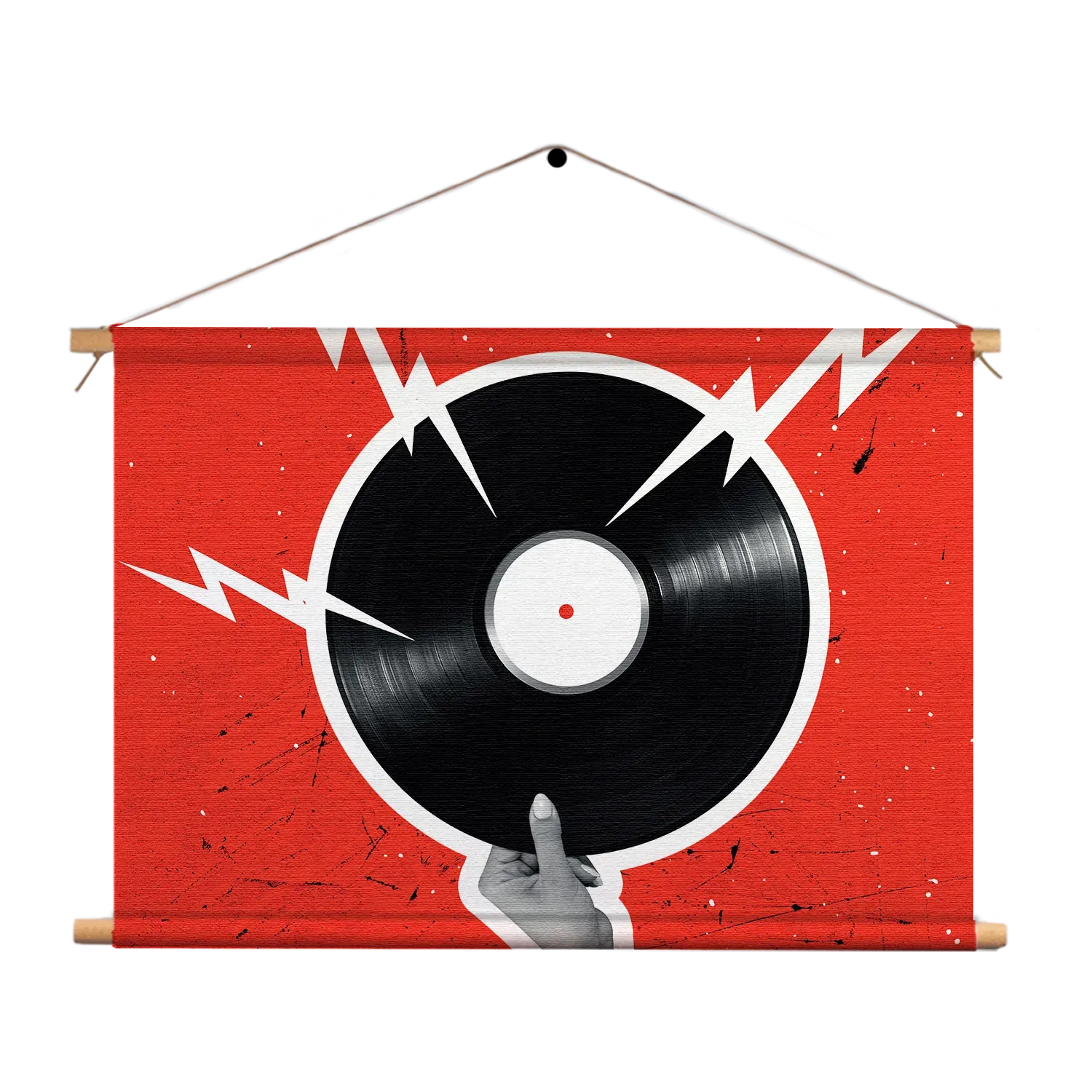 Textielposter Bliksem Plaat Rechthoek Horizontaal Template TP 50 70 Horizontaal Muziek 8 1