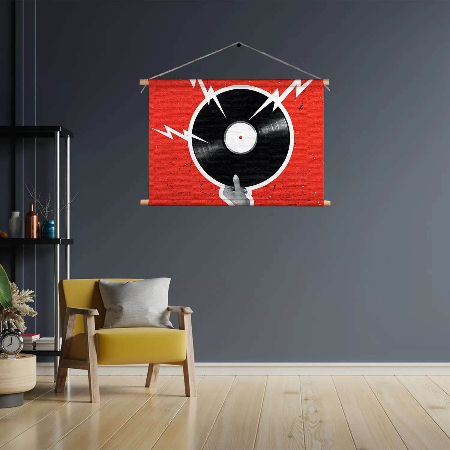 Textielposter Bliksem Plaat Rechthoek Horizontaal Template TP 50 70 Horizontaal Muziek 8 3