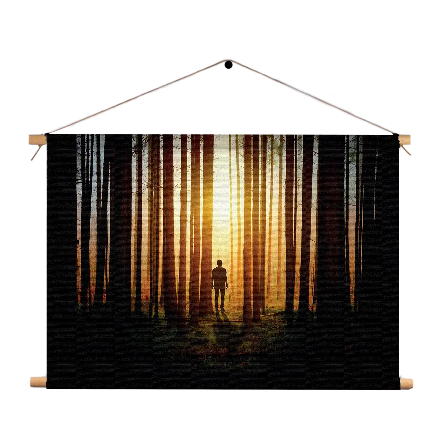 Textielposter De bomen door het bos Rechthoek Horizontaal Template TP 50 70 Horizontaal Natuur 19 1