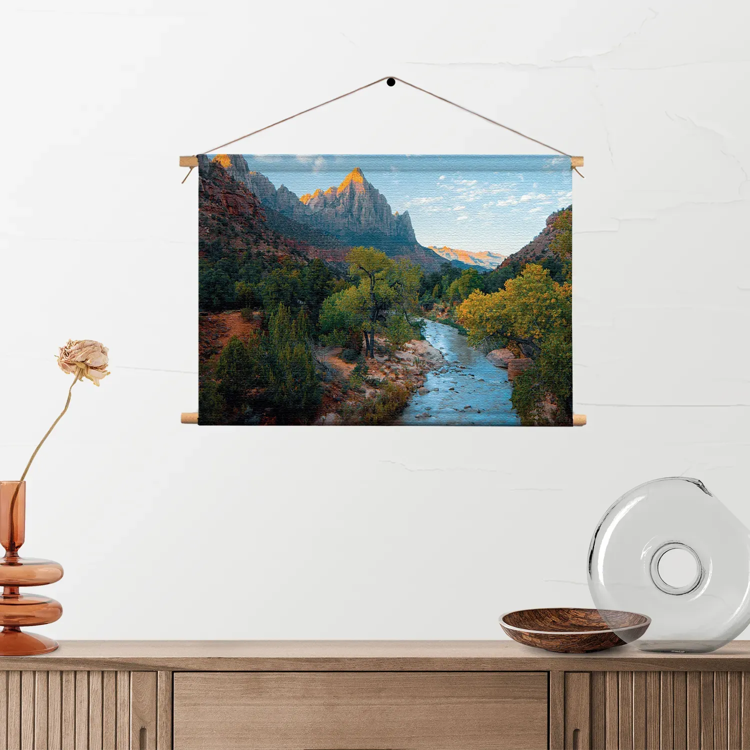 Textielposter De rivier van ZION Rechthoek Horizontaal Template TP 50 70 Horizontaal Natuur 21 2