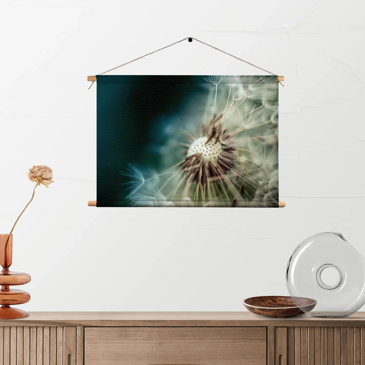 Textielposter Paardenbloem pluis 2 Rechthoek Horizontaal Template TP 50 70 Horizontaal Natuur 26 2