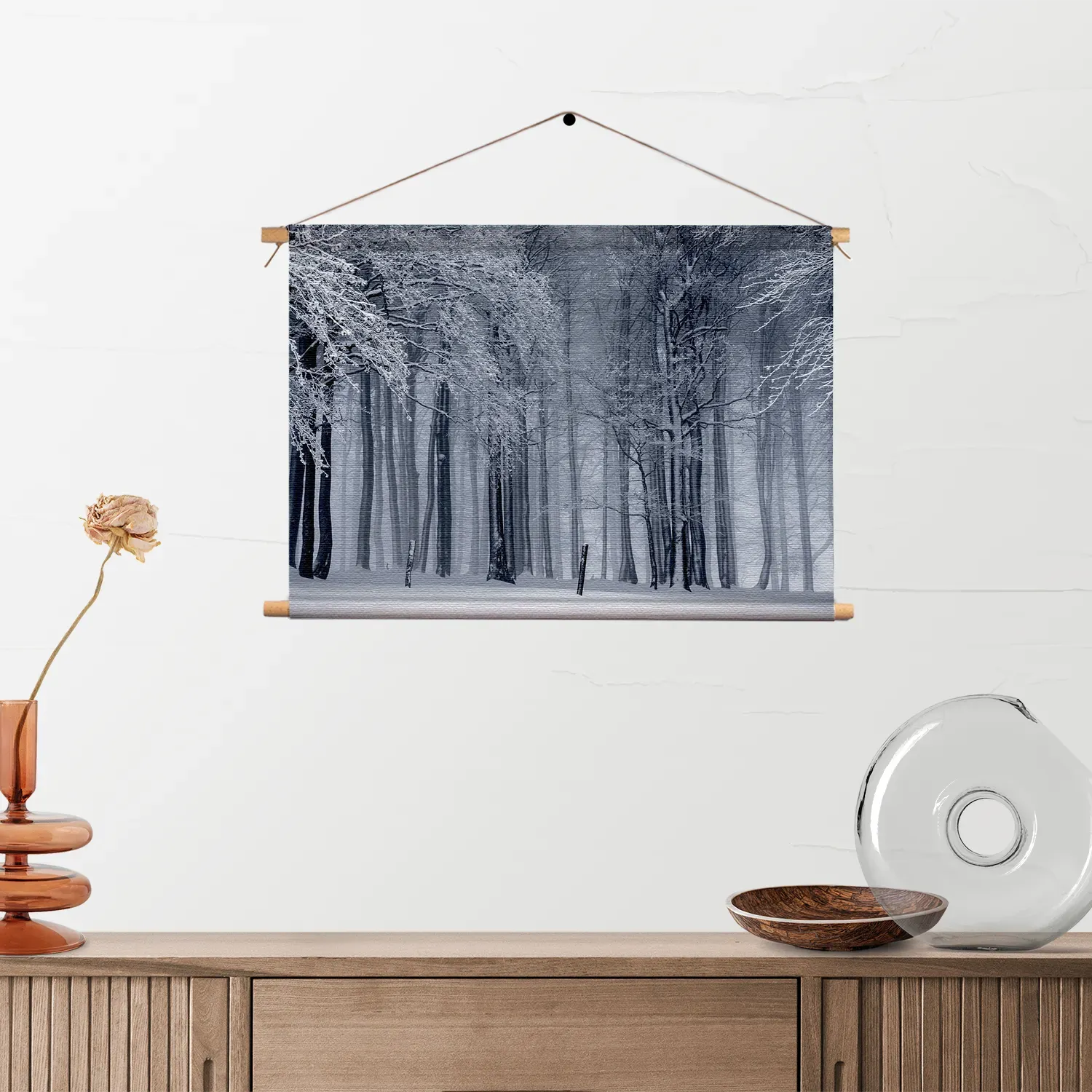 Textielposter Het winterse bos Rechthoek Horizontaal Template TP 50 70 Horizontaal Natuur 27 2