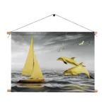 Textielposter Het gele bootje Rechthoek Horizontaal Template TP 50 70 Horizontaal Natuur 33 1
