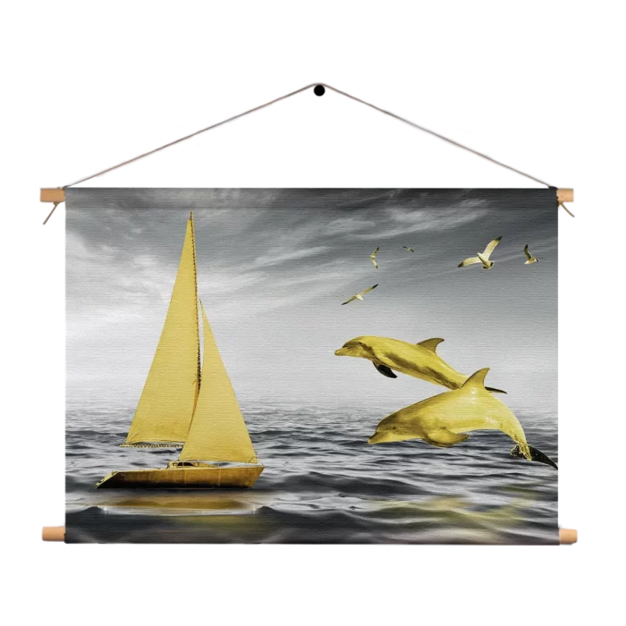 Textielposter Het gele bootje Rechthoek Horizontaal Template TP 50 70 Horizontaal Natuur 33 1