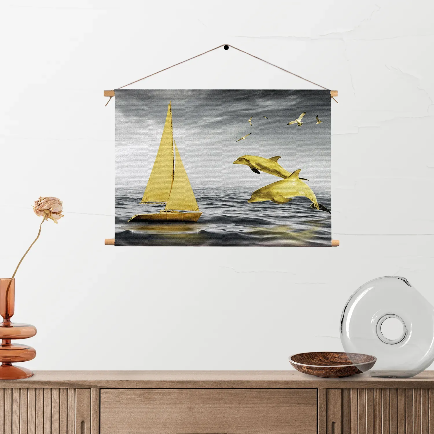 Textielposter Het gele bootje Rechthoek Horizontaal Template TP 50 70 Horizontaal Natuur 33 2