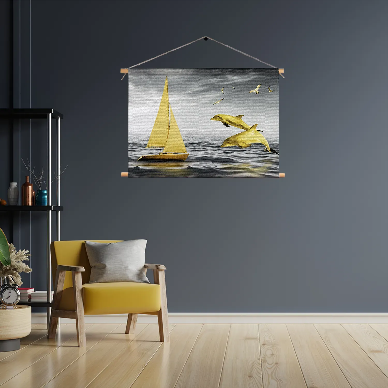 Textielposter Het gele bootje Rechthoek Horizontaal Template TP 50 70 Horizontaal Natuur 33 3