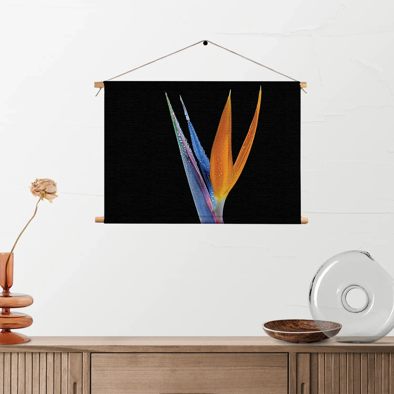 Textielposter Tropische Strelitzia Rechthoek Horizontaal Template TP 50 70 Horizontaal Natuur 46 2