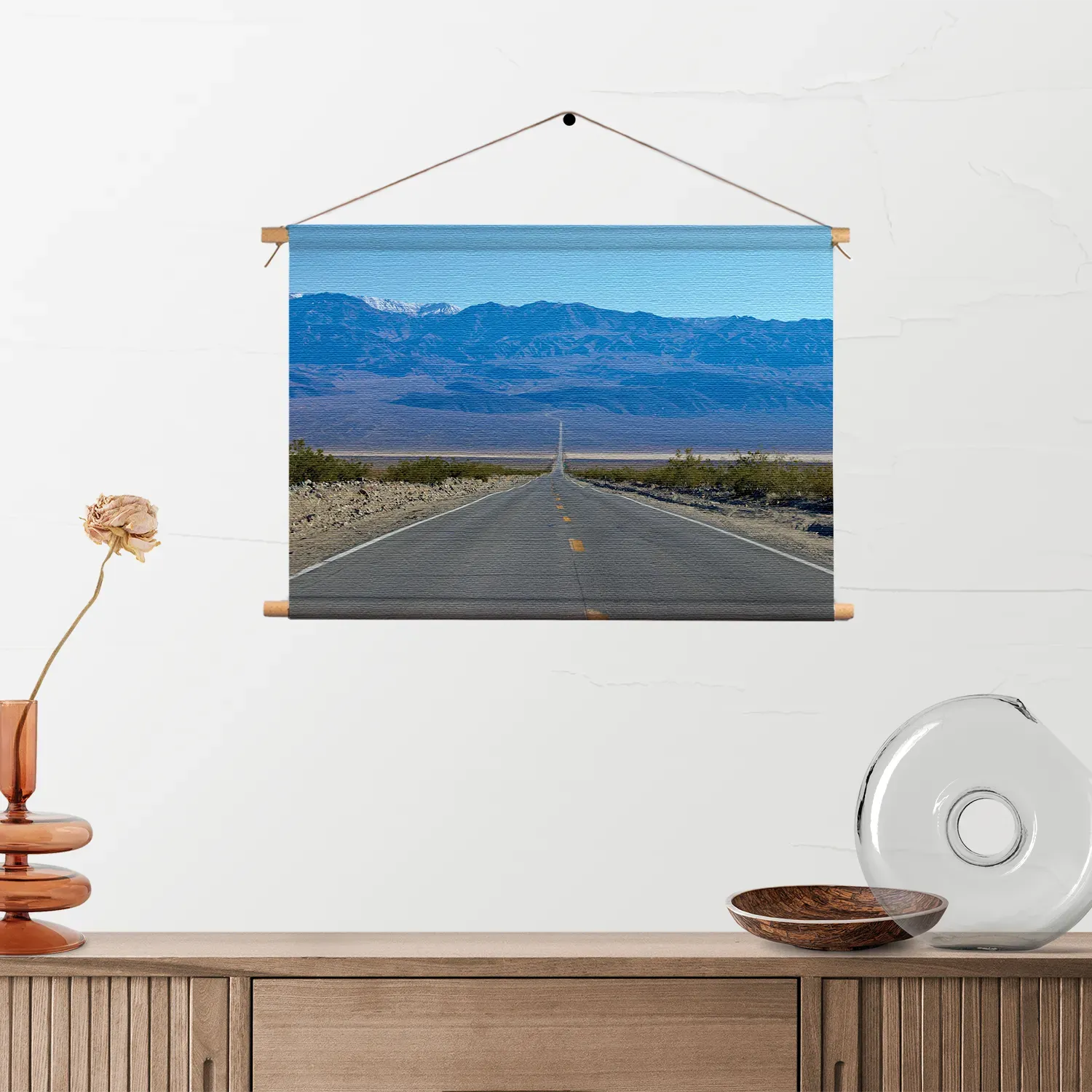 Textielposter The road in Deathvalley Rechthoek Horizontaal Template TP 50 70 Horizontaal Natuur 5 2