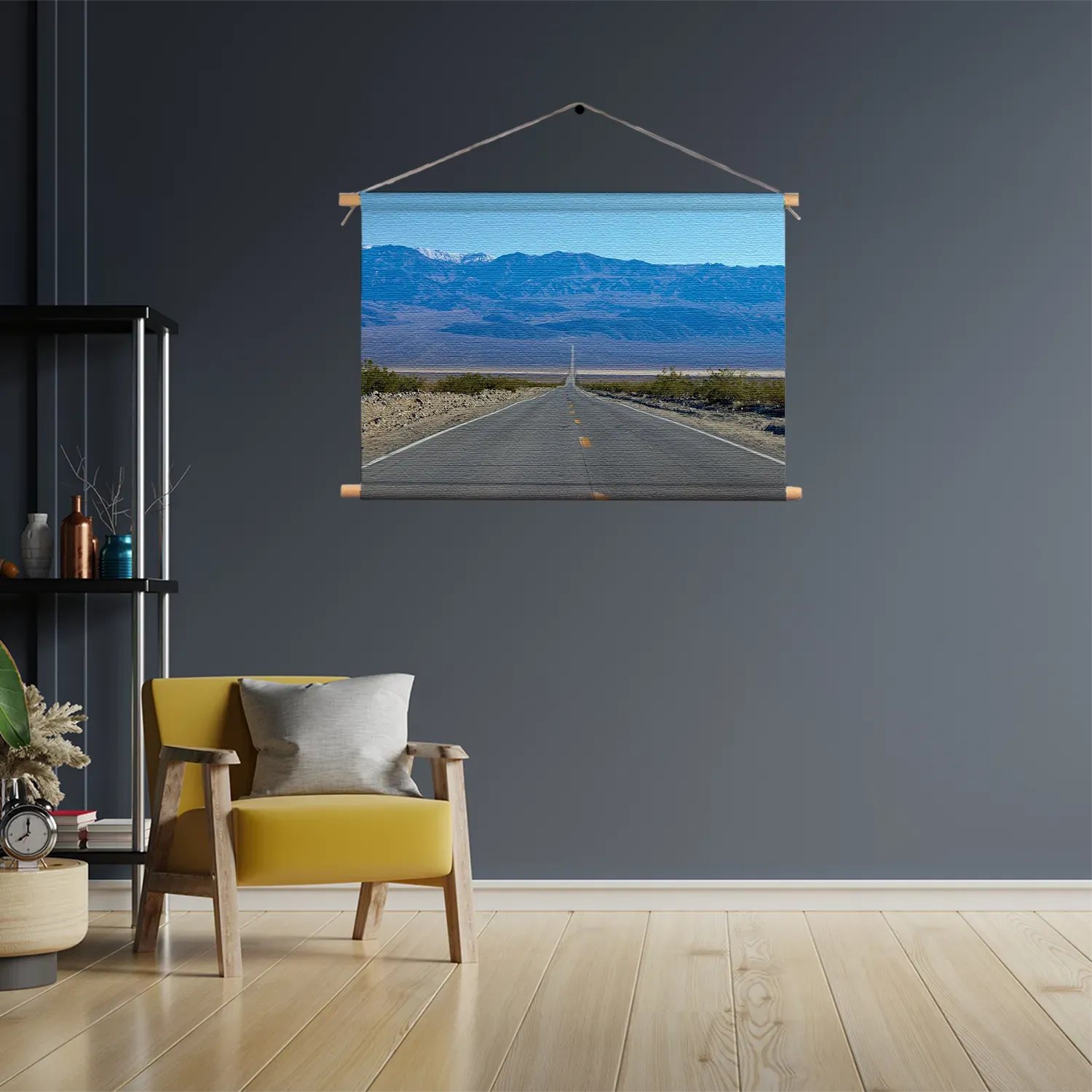 Textielposter The road in Deathvalley Rechthoek Horizontaal Template TP 50 70 Horizontaal Natuur 5 3