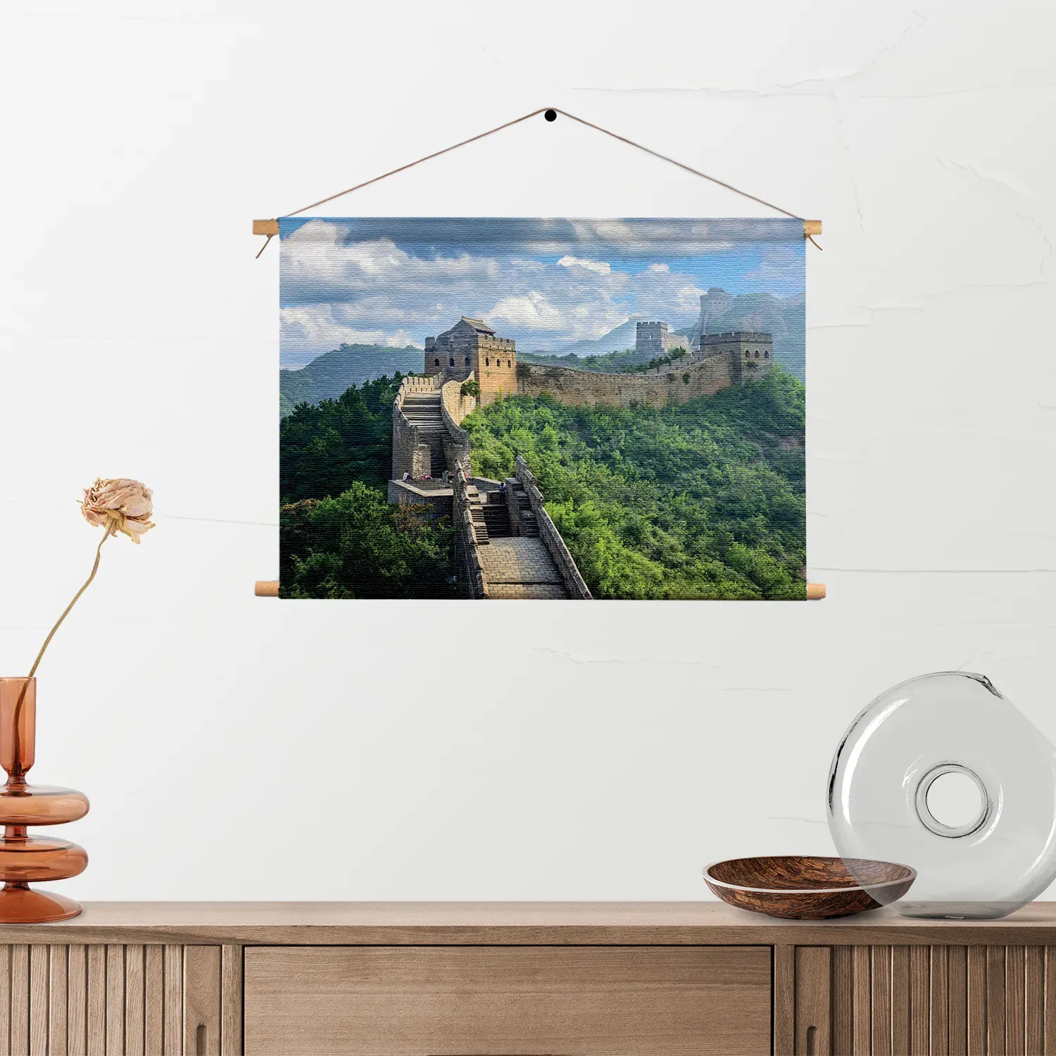 Textielposter De Chinese muur 2 Rechthoek Horizontaal Template TP 50 70 Horizontaal Natuur 51 2