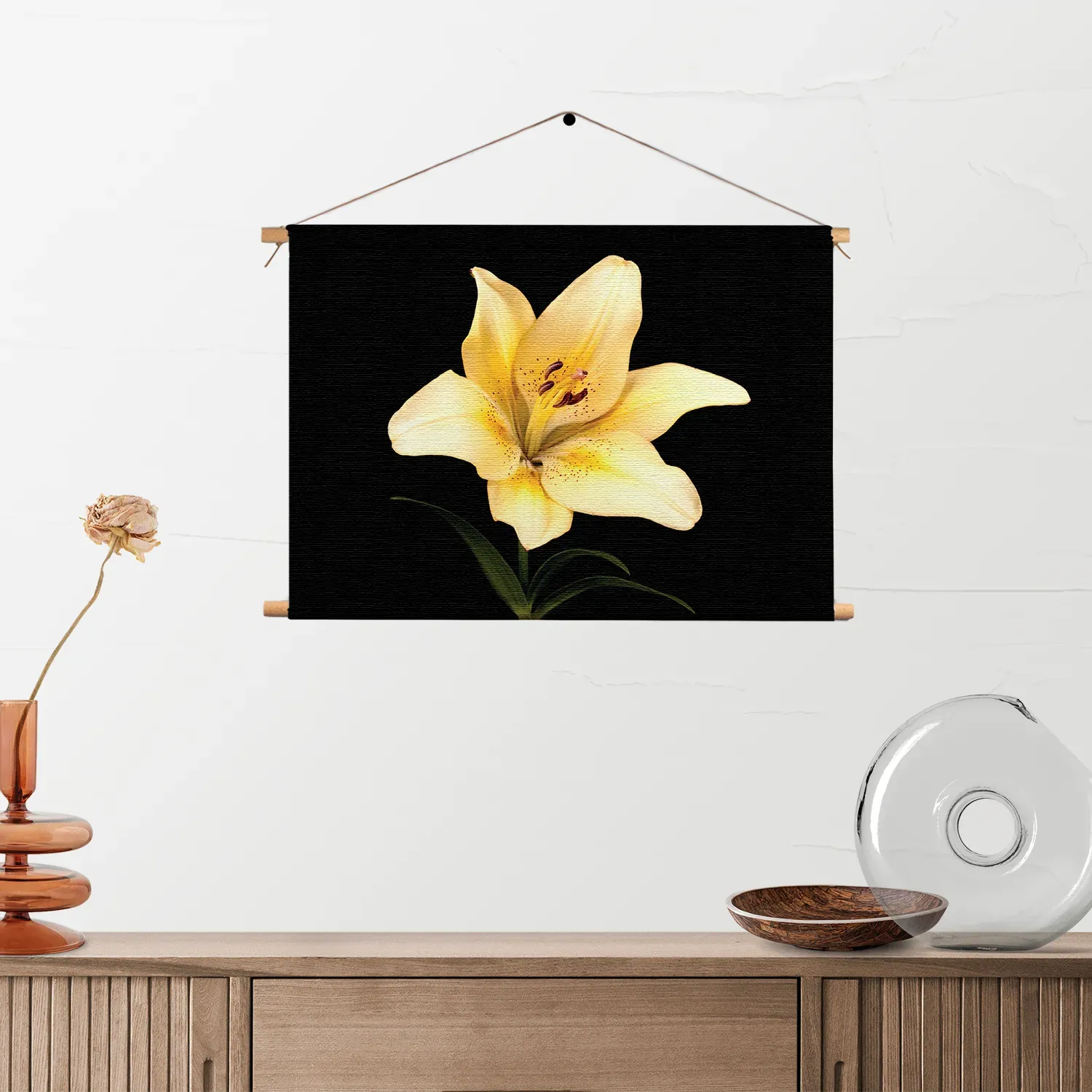 Textielposter Witte Lelie Rechthoek Horizontaal Template TP 50 70 Horizontaal Natuur 52 2