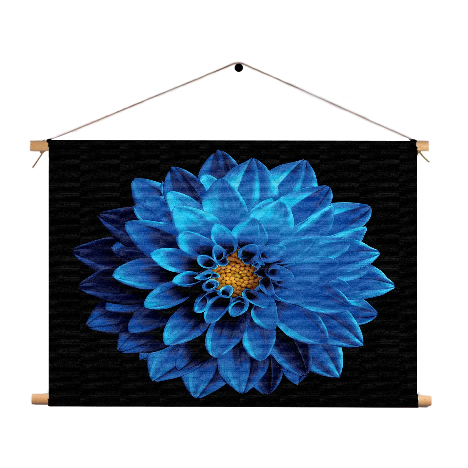 Textielposter Blauwe Dahlia Rechthoek Horizontaal Template TP 50 70 Horizontaal Natuur 54 1