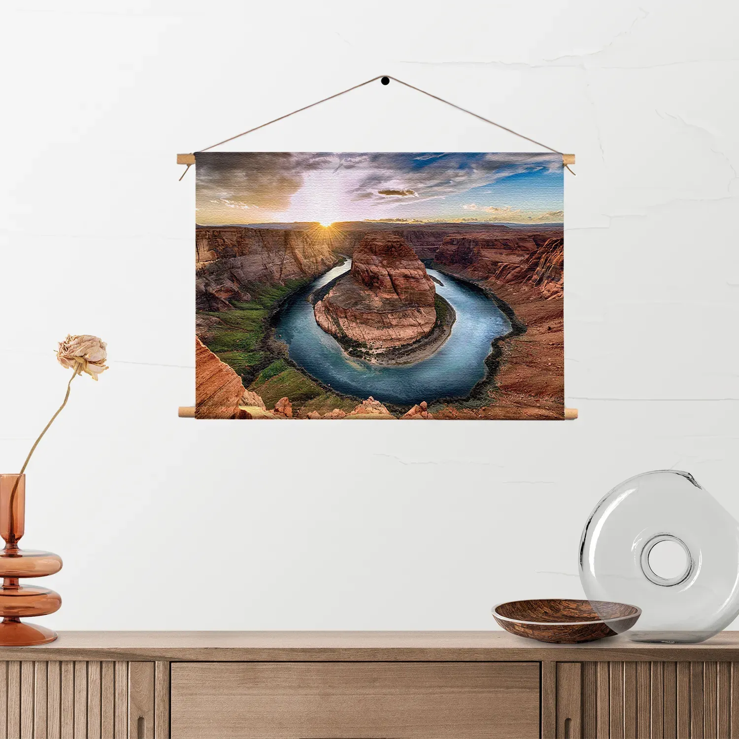 Textielposter Horseshoe bend Rechthoek Horizontaal Template TP 50 70 Horizontaal Natuur 56 2