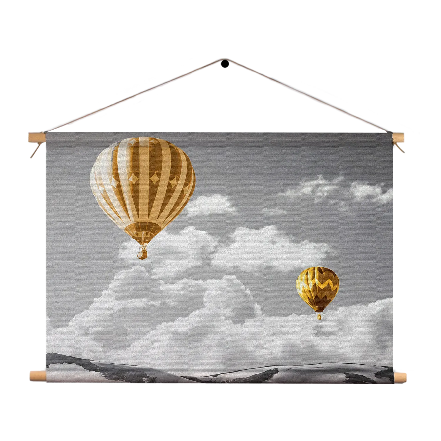 Textielposter De gele Ballon Rechthoek Horizontaal Template TP 50 70 Horizontaal Natuur 6 1
