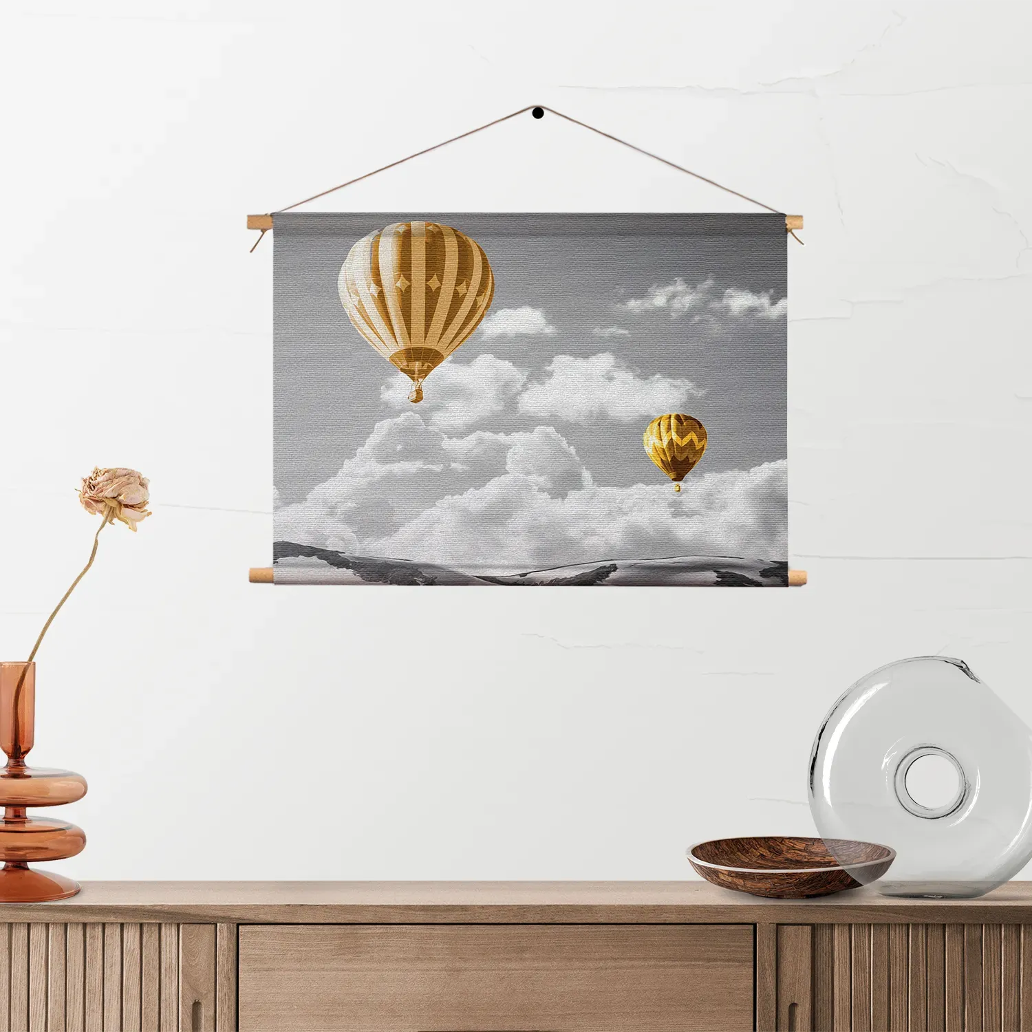 Textielposter De gele Ballon Rechthoek Horizontaal Template TP 50 70 Horizontaal Natuur 6 2