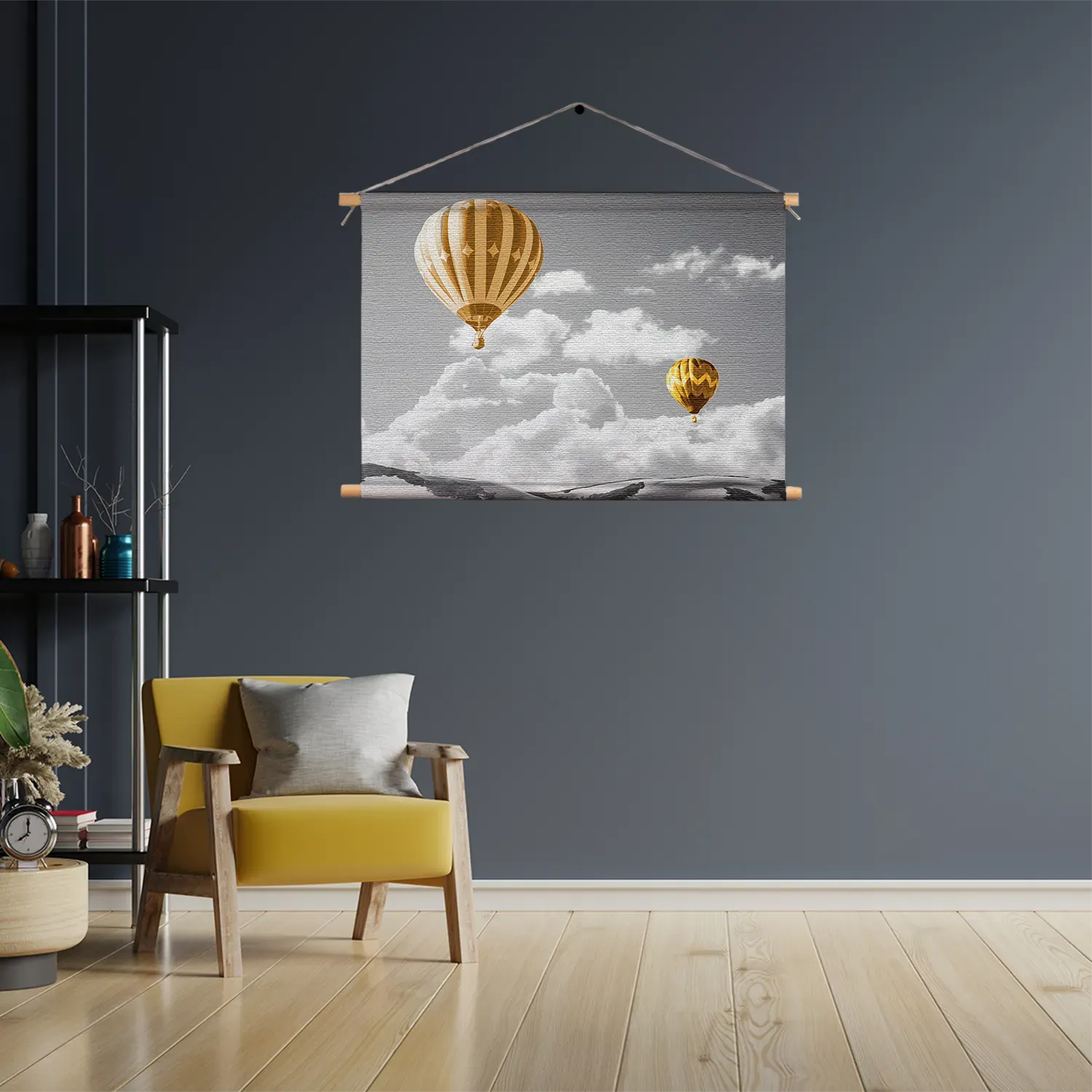 Textielposter De gele Ballon Rechthoek Horizontaal Template TP 50 70 Horizontaal Natuur 6 3