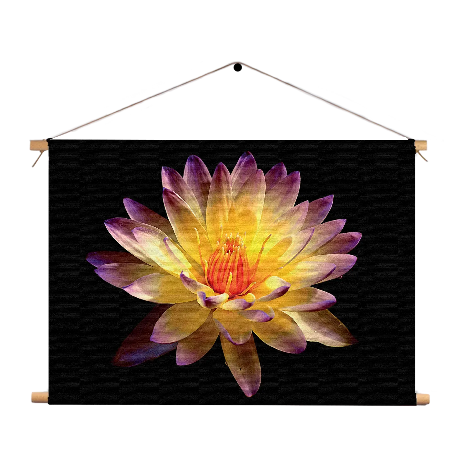 Textielposter Paarse Gele Dahlia Rechthoek Horizontaal Template TP 50 70 Horizontaal Natuur 60 1