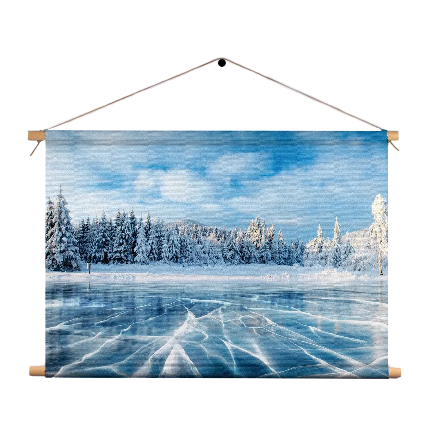 Textielposter Ijzige winter Rechthoek Horizontaal Template TP 50 70 Horizontaal Natuur 63 1