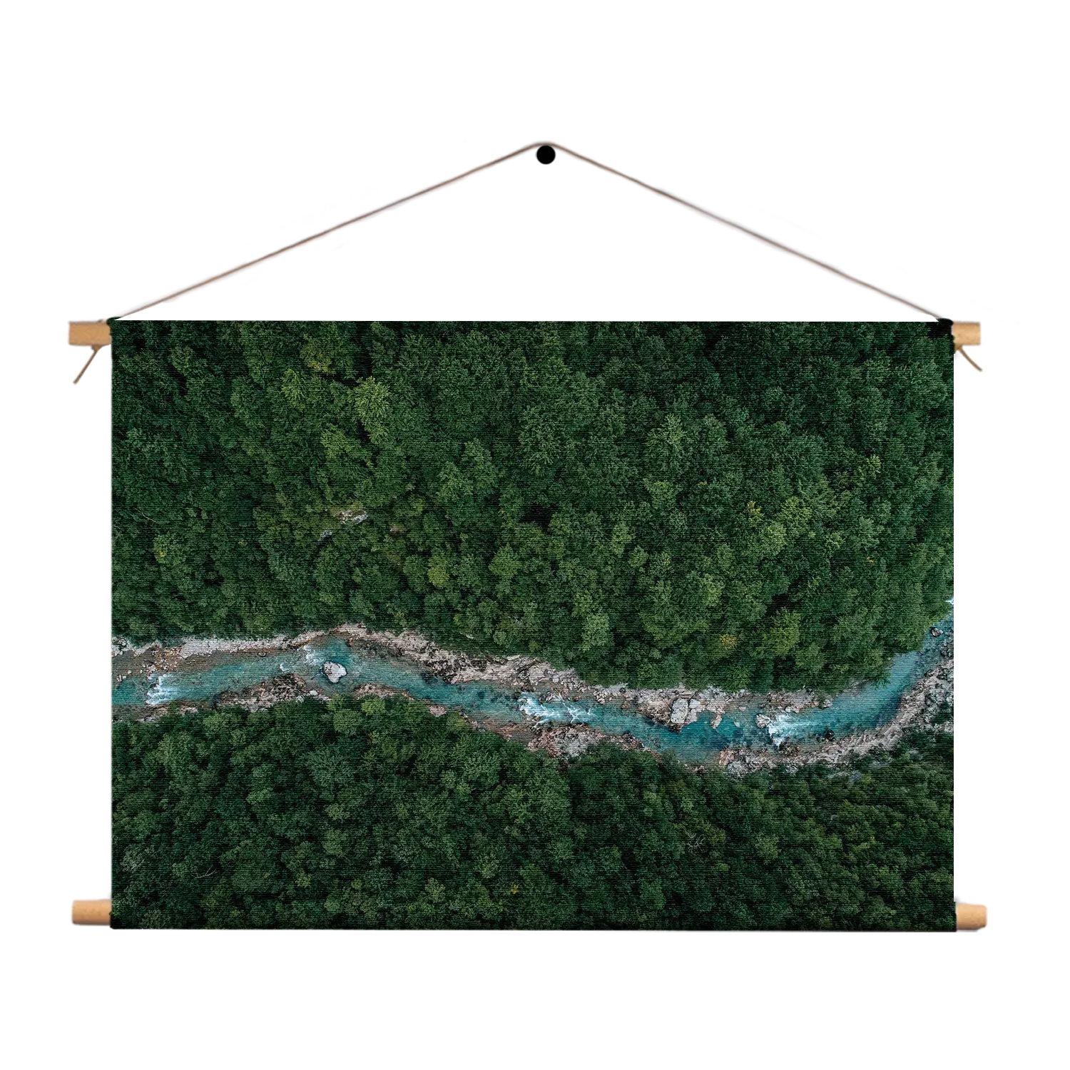 Textielposter Ruige rivier door bos Rechthoek Horizontaal Template TP 50 70 Horizontaal Natuur 65 1