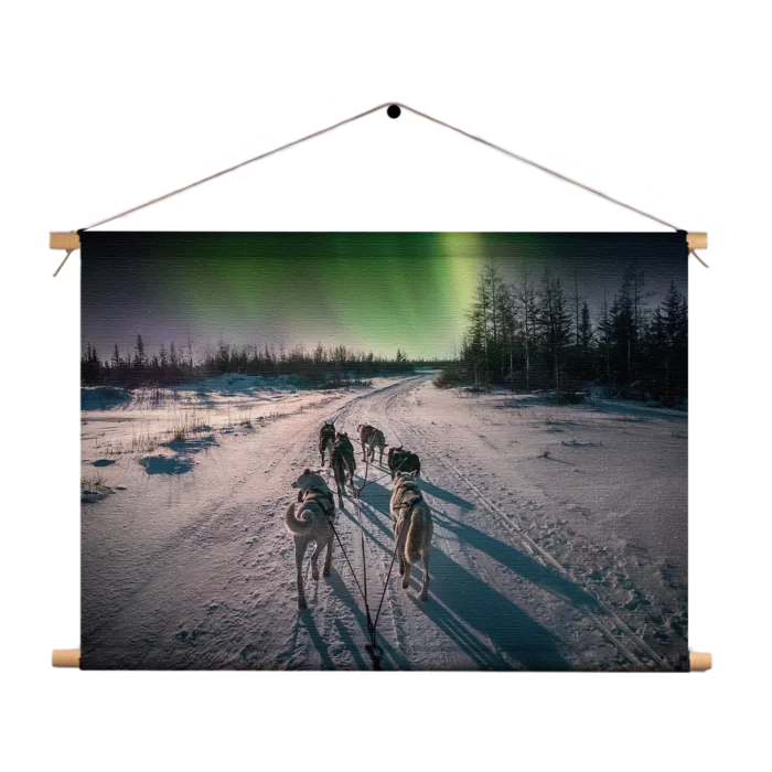 Textielposter Huskies door Lapland Rechthoek Horizontaal Template TP 50 70 Horizontaal Natuur 66 1