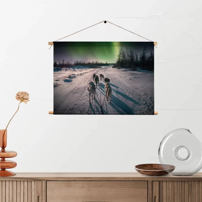 Textielposter Huskies door Lapland Rechthoek Horizontaal Template TP 50 70 Horizontaal Natuur 66 2