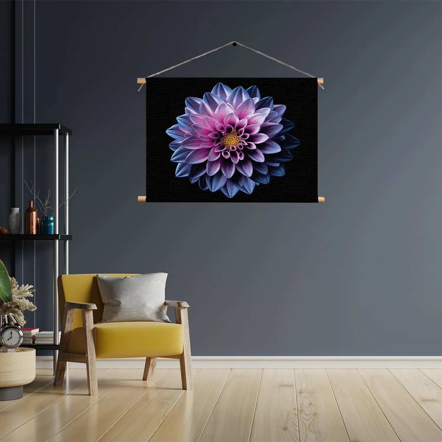Textielposter Paarse Dahlia Rechthoek Horizontaal Template TP 50 70 Horizontaal Natuur 67 3