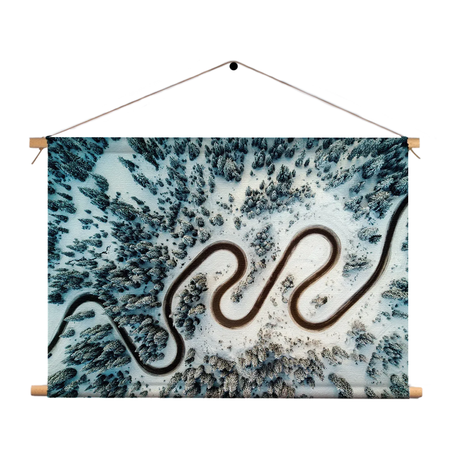 Textielposter Weg door een witte wereld Rechthoek Horizontaal Template TP 50 70 Horizontaal Natuur 70 1