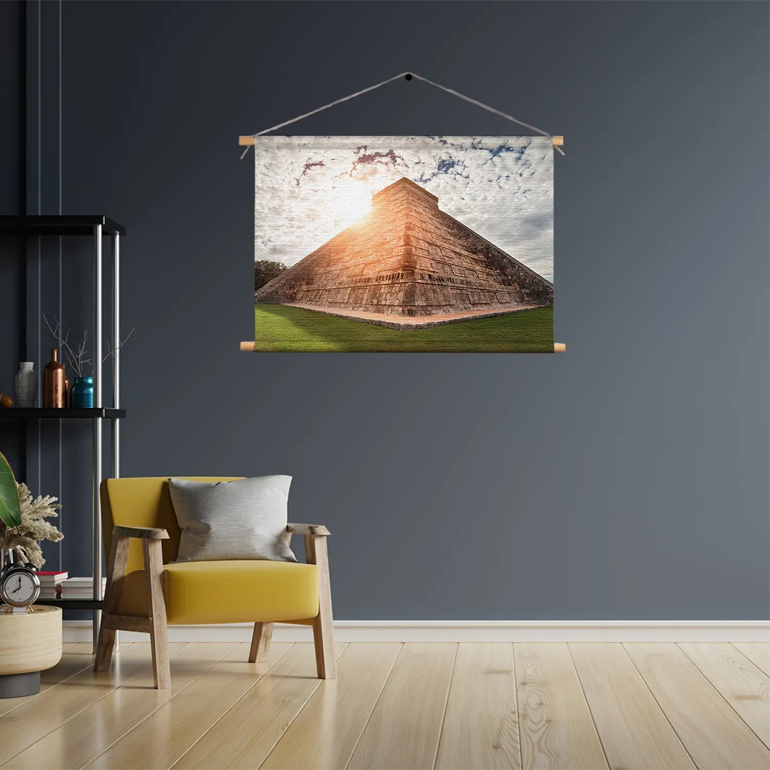 Textielposter Azteken pyramide Rechthoek Horizontaal Template TP 50 70 Horizontaal Natuur 71 3