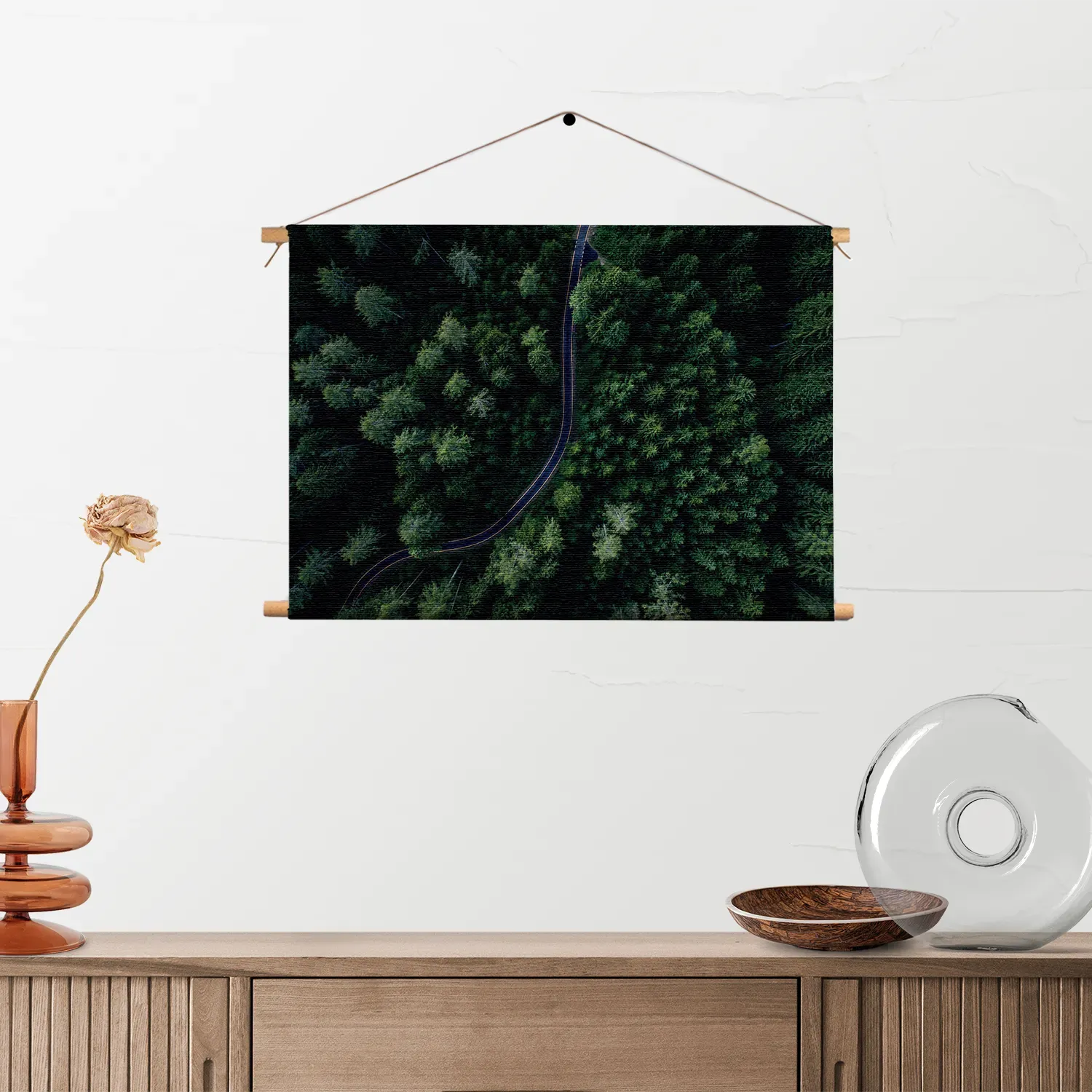 Textielposter Weg door het bos Rechthoek Horizontaal Template TP 50 70 Horizontaal Natuur 74 2