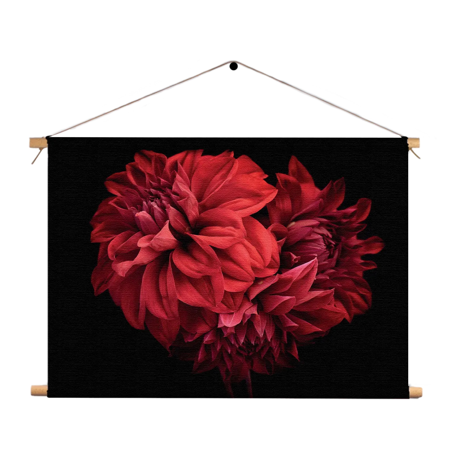 Textielposter Rood Paarse Dahlia Rechthoek Horizontaal Template TP 50 70 Horizontaal Natuur 75 1