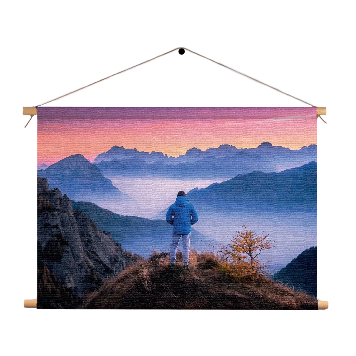 Textielposter On top of the world Rechthoek Horizontaal Template TP 50 70 Horizontaal Natuur 76 1
