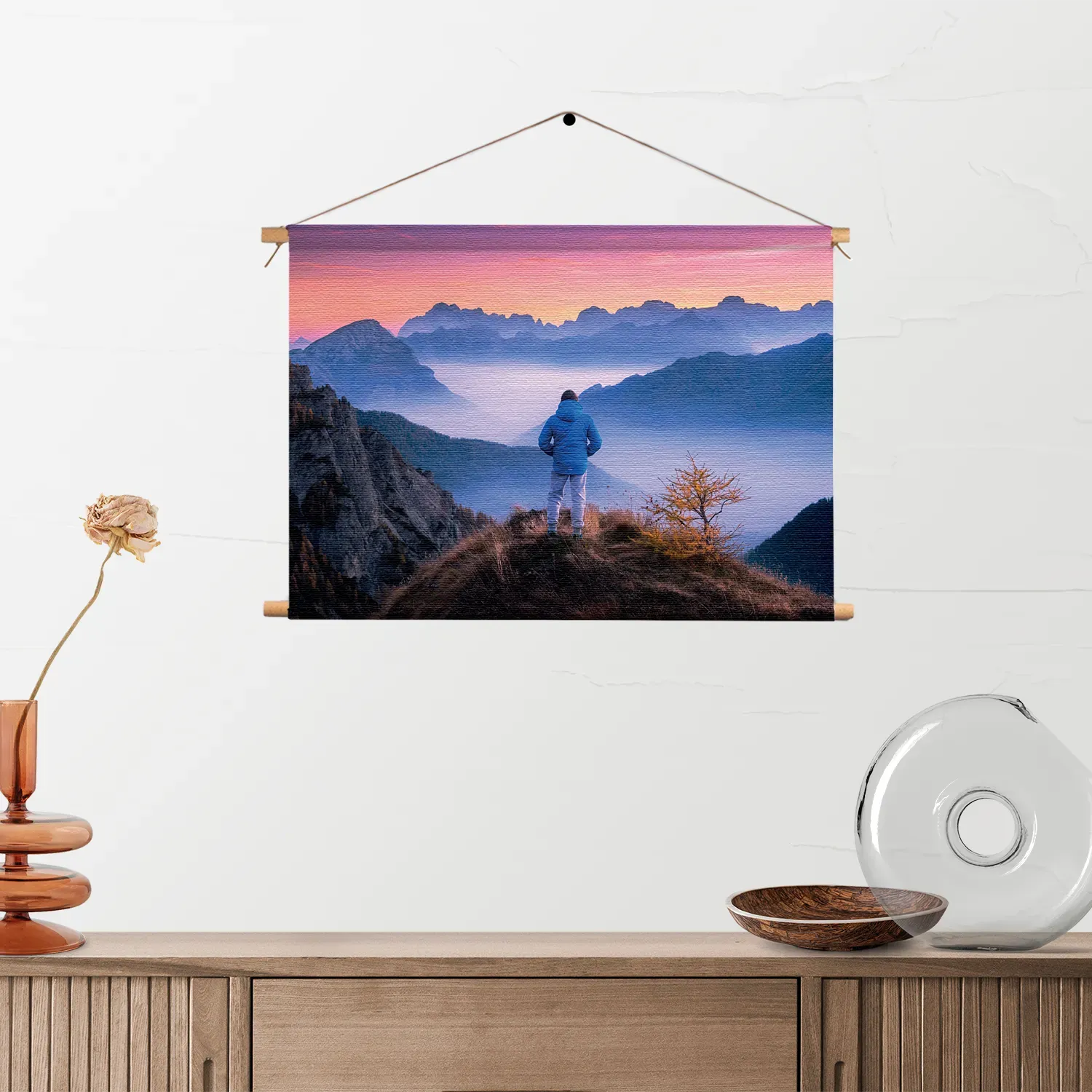 Textielposter On top of the world Rechthoek Horizontaal Template TP 50 70 Horizontaal Natuur 76 2