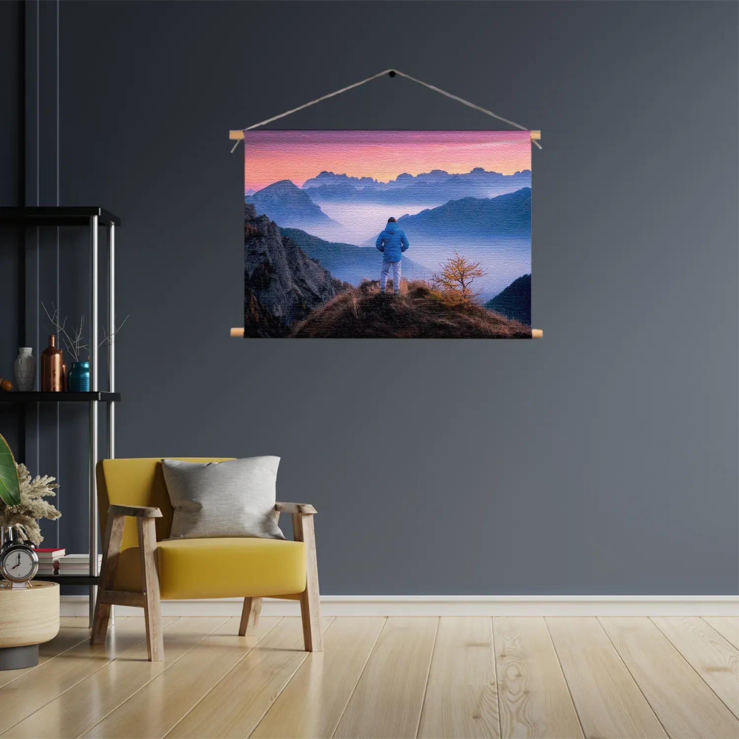 Textielposter On top of the world Rechthoek Horizontaal Template TP 50 70 Horizontaal Natuur 76 3