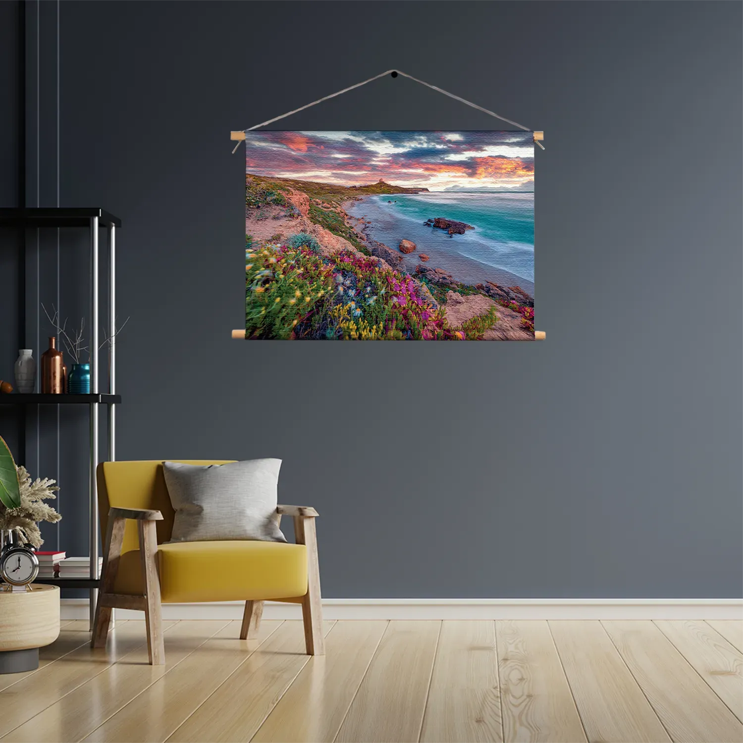 Textielposter Kleurrijke kust Rechthoek Horizontaal Template TP 50 70 Horizontaal Natuur 81 3