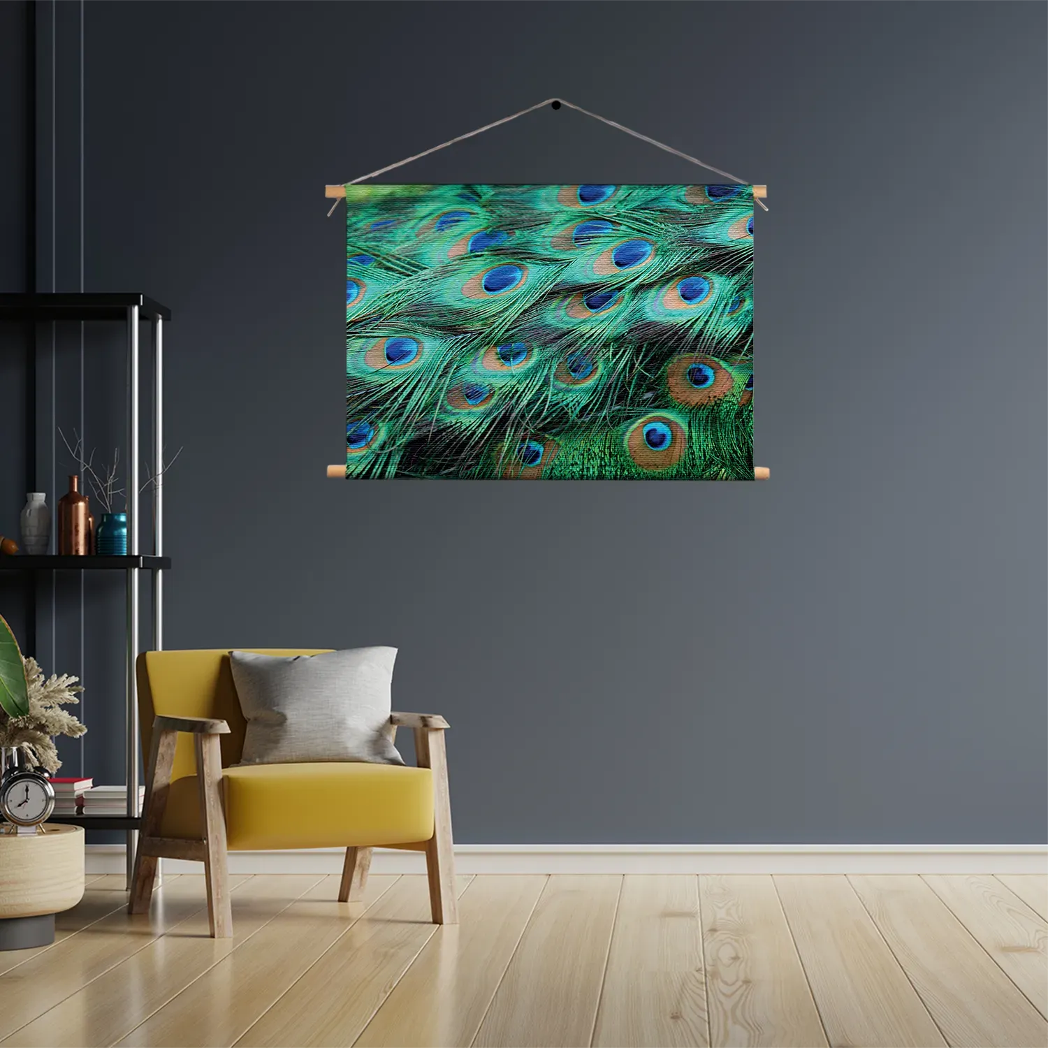 Textielposter Veren van de Pauw Rechthoek Horizontaal Template TP 50 70 Horizontaal Natuur 89 3