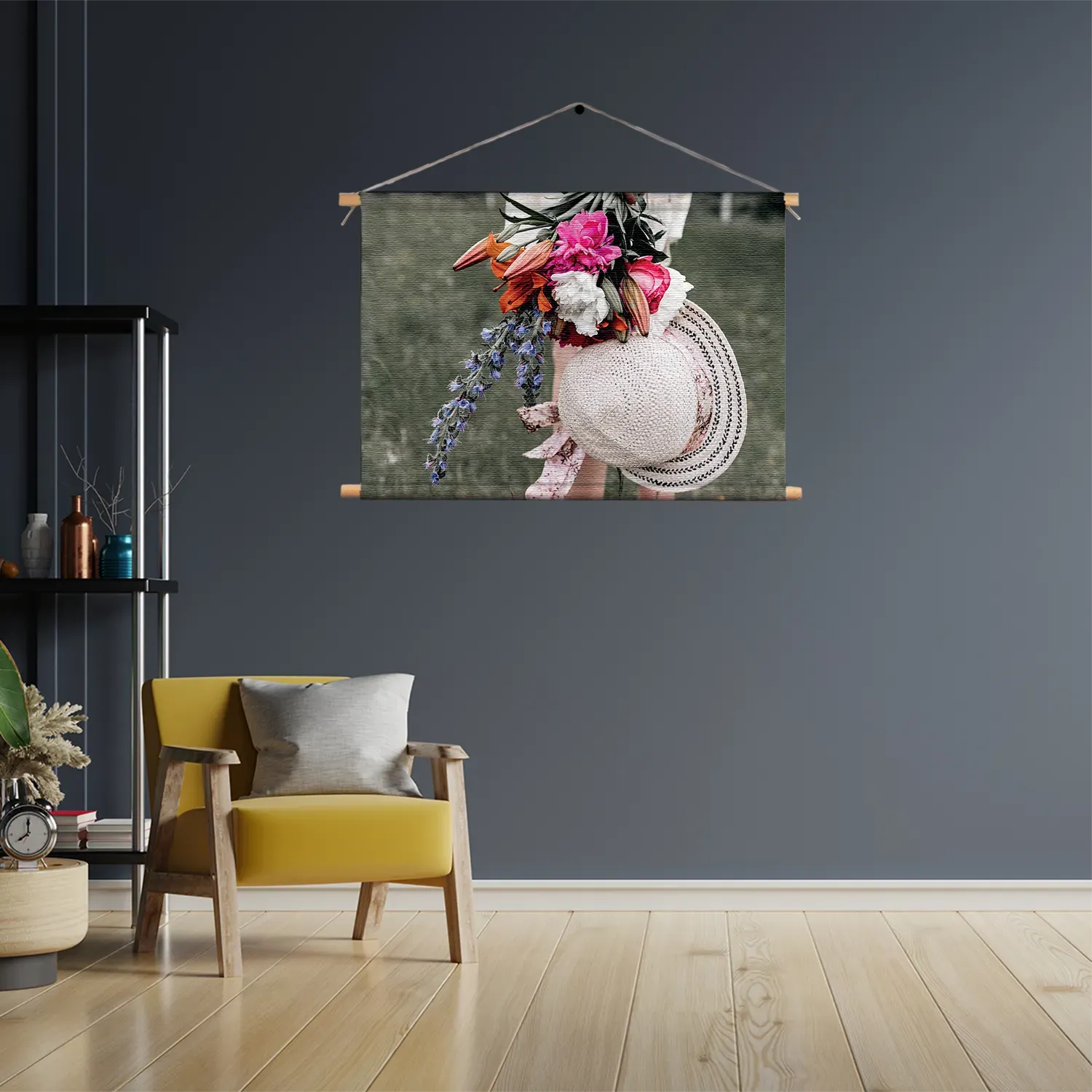 Textielposter Landelijk Bloemen Boeket Rechthoek Horizontaal Template TP 50 70 Horizontaal Romantisch 9 3