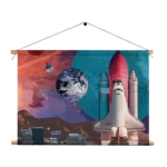 Textielposter The Space Race Rechthoek Horizontaal Template TP 50 70 Horizontaal Ruimtevaart 10 1