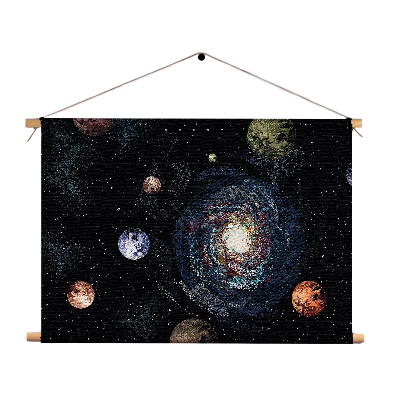 Textielposter Ons planetenstelsel Rechthoek Horizontaal Template TP 50 70 Horizontaal Ruimtevaart 15 1