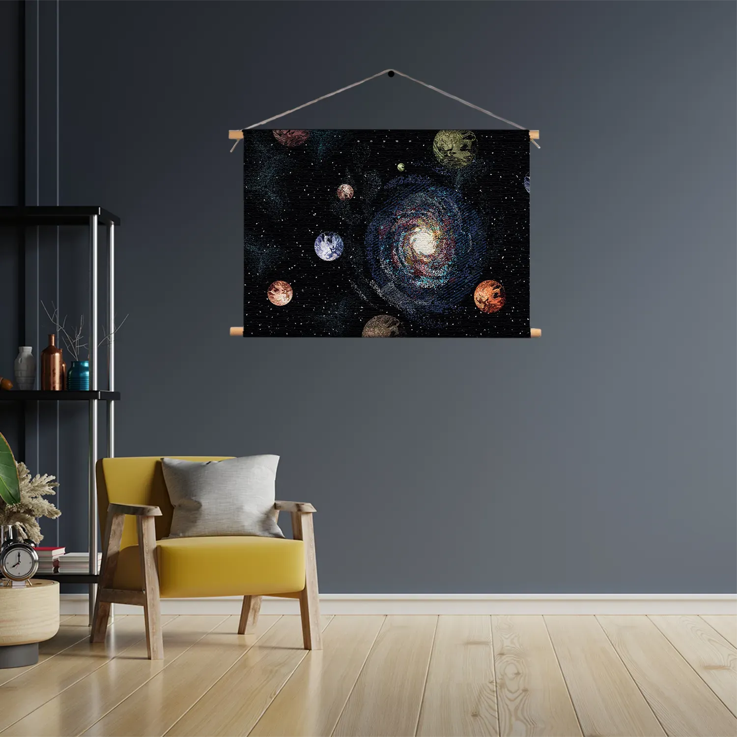 Textielposter Ons planetenstelsel Rechthoek Horizontaal Template TP 50 70 Horizontaal Ruimtevaart 15 3