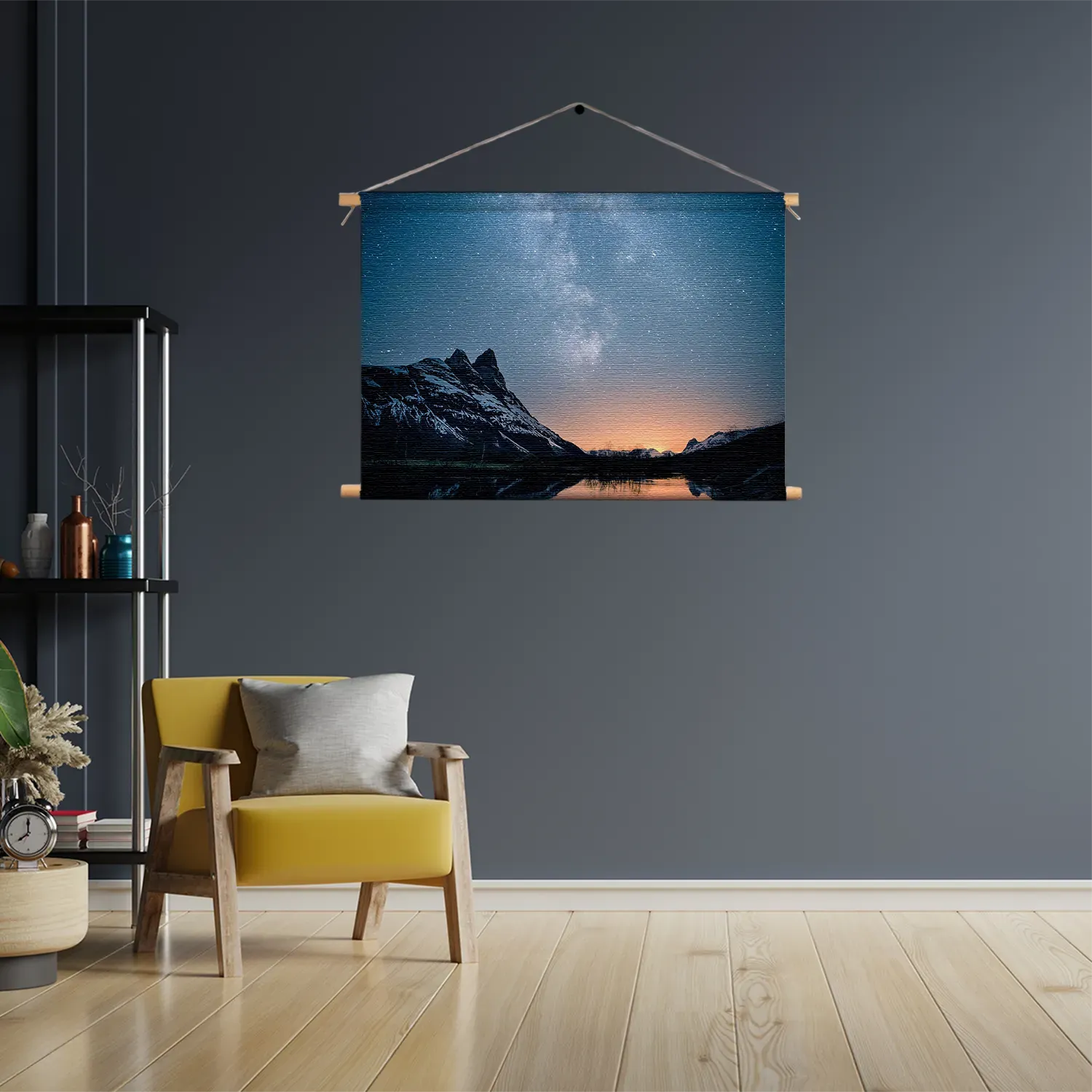 Textielposter De blauwe melkweg Rechthoek Horizontaal Template TP 50 70 Horizontaal Ruimtevaart 19 3