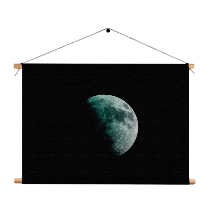 Textielposter To The Moon Rechthoek Horizontaal Template TP 50 70 Horizontaal Ruimtevaart 2 1