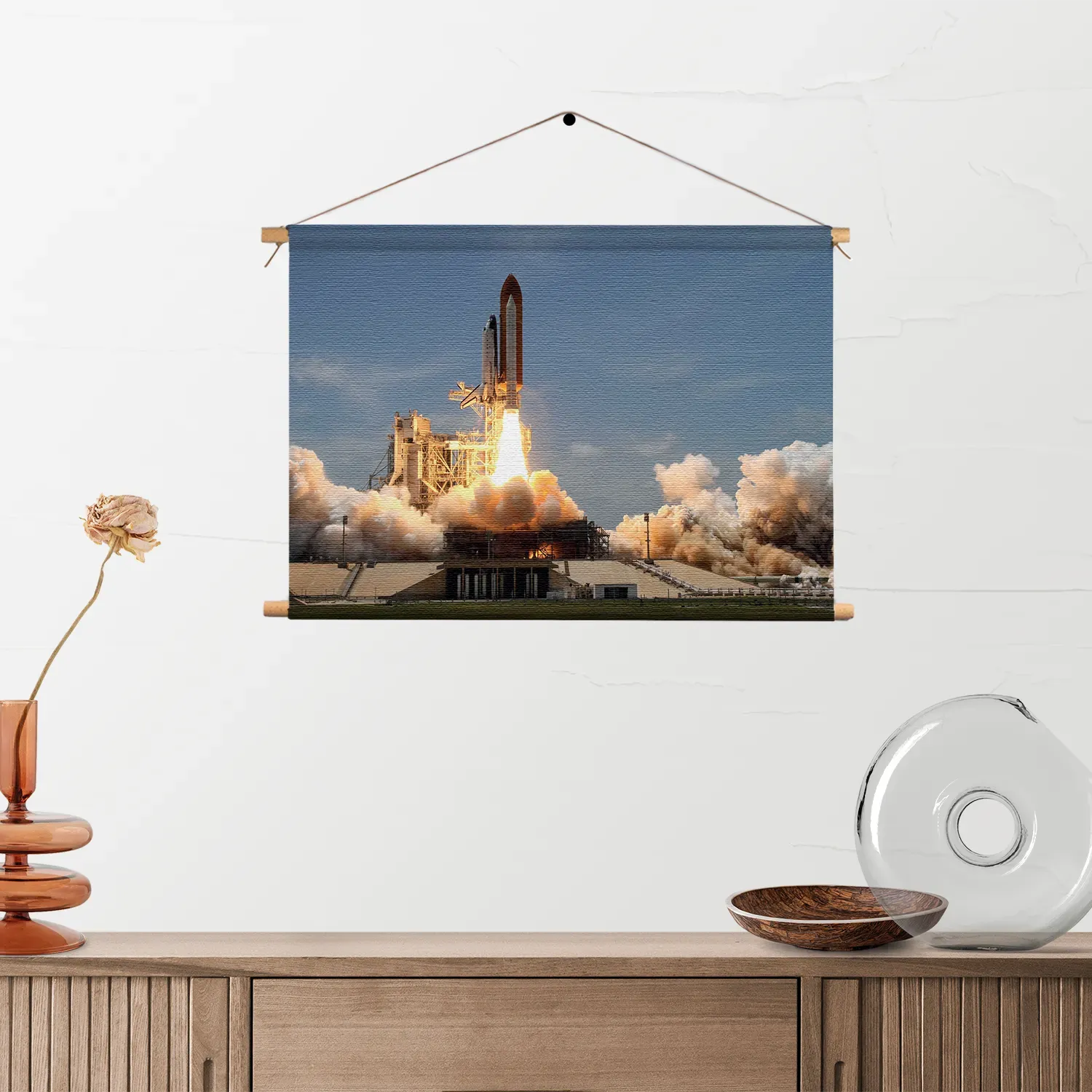 Textielposter Ready for takeoff Rechthoek Horizontaal Template TP 50 70 Horizontaal Ruimtevaart 3 2