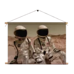 Textielposter The space couple Rechthoek Horizontaal Template TP 50 70 Horizontaal Ruimtevaart 6 1